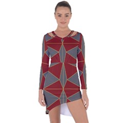 Abstract Pattern Geometric Backgrounds   Asymmetric Cut-out Shift Dress by Eskimos