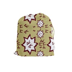 Abstract Pattern Geometric Backgrounds   Drawstring Pouch (large) by Eskimos