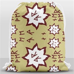 Abstract Pattern Geometric Backgrounds   Drawstring Bag (large) by Eskimos