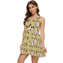Abstract pattern geometric backgrounds   Tiered Sleeveless Mini Dress View3