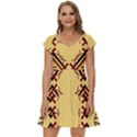 Abstract pattern geometric backgrounds   Short Sleeve Tiered Mini Dress View1