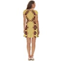 Abstract pattern geometric backgrounds   Short Sleeve Tiered Mini Dress View4