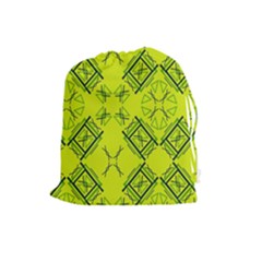 Abstract Pattern Geometric Backgrounds   Drawstring Pouch (large) by Eskimos