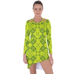 Abstract Pattern Geometric Backgrounds   Asymmetric Cut-out Shift Dress by Eskimos