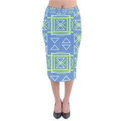 Abstract Pattern Geometric Backgrounds   Velvet Midi Pencil Skirt by Eskimos