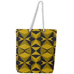 Abstract Pattern Geometric Backgrounds   Full Print Rope Handle Tote (large) by Eskimos