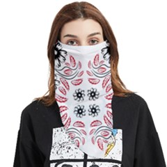 Folk Flowers Print Floral Pattern Ethnic Art Face Covering Bandana (triangle) by Eskimos