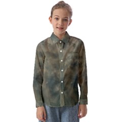 Algae Texture Patttern Kids  Long Sleeve Shirt by dflcprintsclothing