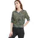 Algae Texture Patttern Quarter Sleeve Blouse View1
