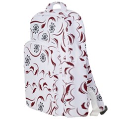 Folk Flowers Print Floral Pattern Ethnic Art Double Compartment Backpack by Eskimos