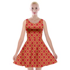 Funhouse Of Mirrors Velvet Skater Dress by Sparkle
