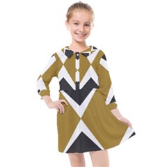 Abstract Pattern Geometric Backgrounds   Kids  Quarter Sleeve Shirt Dress by Eskimos