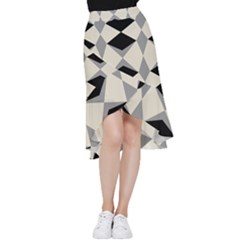 Abstract Pattern Geometric Backgrounds   Frill Hi Low Chiffon Skirt by Eskimos