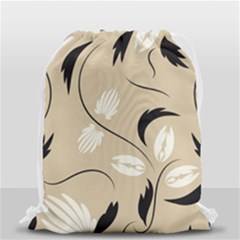 Folk Flowers Print Floral Pattern Ethnic Art Drawstring Bag (small) by Eskimos