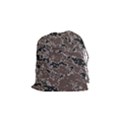 Brown And Black Abstract Vivid Texture Drawstring Pouch (Small) View1
