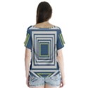 Abstract pattern geometric backgrounds   V-Neck Flutter Sleeve Top View2