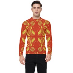 Folk Flowers Print Floral Pattern Ethnic Art Men s Long Sleeve Rash Guard by Eskimos