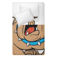 Bulldog-cartoon-illustration-11650862 Duvet Cover Double Side (single Size) by jellybeansanddinosaurs
