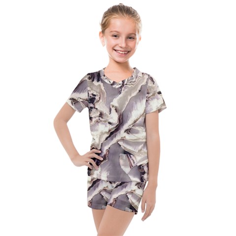 Abstract Wannabe Two Kids  Mesh Tee And Shorts Set by MRNStudios