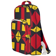 Abstract Pattern Geometric Backgrounds   Double Compartment Backpack by Eskimos