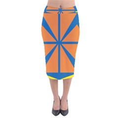 Abstract Pattern Geometric Backgrounds   Velvet Midi Pencil Skirt by Eskimos