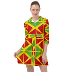 Abstract Pattern Geometric Backgrounds   Mini Skater Shirt Dress by Eskimos