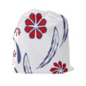 Folk flowers print Floral pattern Ethnic art Drawstring Pouch (2XL) View2
