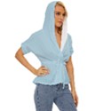 Spun Sugar Lightweight Drawstring Hooded Top View3