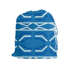 Abstract Pattern Geometric Backgrounds   Drawstring Pouch (xl) by Eskimos