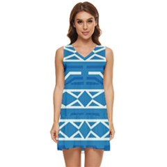 Abstract Pattern Geometric Backgrounds   Tiered Sleeveless Mini Dress by Eskimos