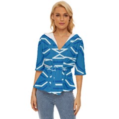 Abstract Pattern Geometric Backgrounds   Lightweight Drawstring Hooded Top by Eskimos