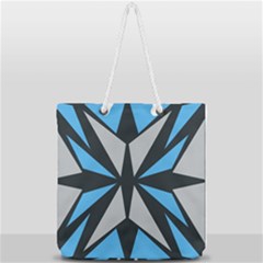 Abstract Pattern Geometric Backgrounds   Full Print Rope Handle Tote (large) by Eskimos