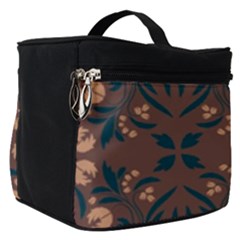 Floral Folk Damask Pattern  Make Up Travel Bag (small) by Eskimos
