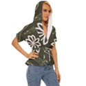 Folk flowers print Floral pattern Ethnic art Lightweight Drawstring Hooded Top View3