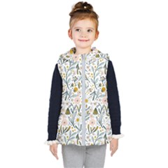 Floral Kids  Hooded Puffer Vest by Sparkle