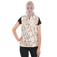 Floral Women s Button Up Vest by Sparkle