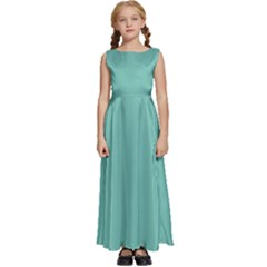 Cascade Kids  Satin Sleeveless Maxi Dress by retrotoomoderndesigns