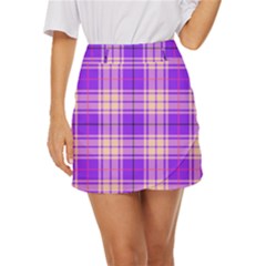 Pink Tartan 6 Mini Front Wrap Skirt by tartantotartanspink