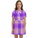 Pink Tartan 6 Kids  Sweet Collar Dress View1