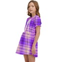 Pink Tartan 6 Kids  Sweet Collar Dress View3
