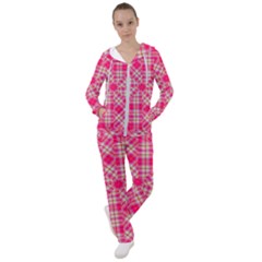 Pink Tartan-10 Women s Tracksuit by tartantotartanspink