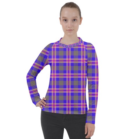 Tartan Purple Women s Pique Long Sleeve Tee by tartantotartanspink