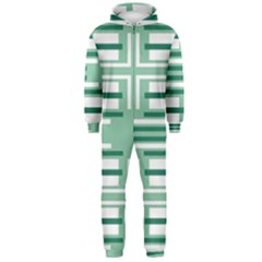Abstract Pattern Geometric Backgrounds   Hooded Jumpsuit (men) by Eskimos