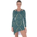 Floral folk damask pattern Fantasy flowers  Asymmetric Cut-Out Shift Dress View1