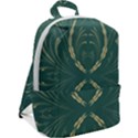 Floral folk damask pattern Fantasy flowers  Zip Up Backpack View2