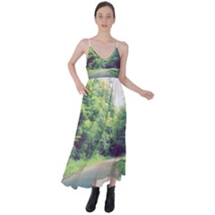 Photo Vue Sur Forêt  Tie Back Maxi Dress by kcreatif