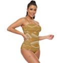 Abstract geometric design    Retro Full Coverage Swimsuit View3