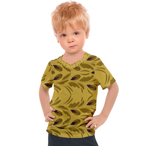 Folk Flowers Print Floral Pattern Ethnic Art Kids  Sports Tee by Eskimos