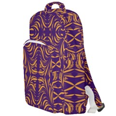 Folk Flowers Print Floral Pattern Ethnic Art Double Compartment Backpack by Eskimos