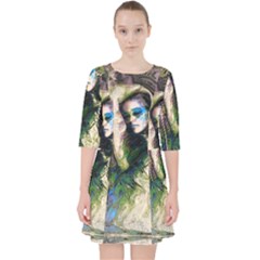 My Mucha Moment Quarter Sleeve Pocket Dress by MRNStudios